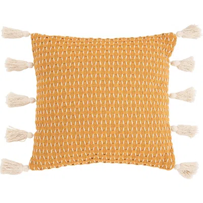 C & F Home C&f Home Ochre Textured Diamond Woven Accent Throw Pillow Decor In Orange