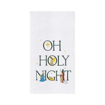 C & F Home C&f Home Oh Holy Night Flour Sack Kitchen Towel In White