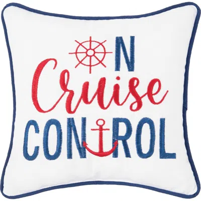 C & F Home C&f Home On Cruise Control Embroidered Small Petite Accent Throw Pillow Decor In White
