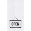 C & F Home C&f Home Open/closed Typography Phrases Embroidered Reversible Kitchen Hand Towel In White