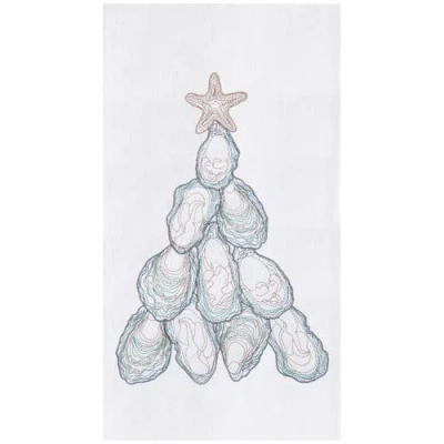 C & F Home C&f Home Oyster Tree Kitchen And Bathroom Graphic Print Hand Towel In Gray