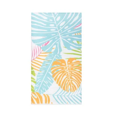 C & F Home C&f Home Palm Beach Tropical Monstera 100% Cotton Dishtowel In Blue