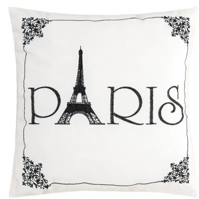 C & F Home Paris Embroidered Throw Pillow