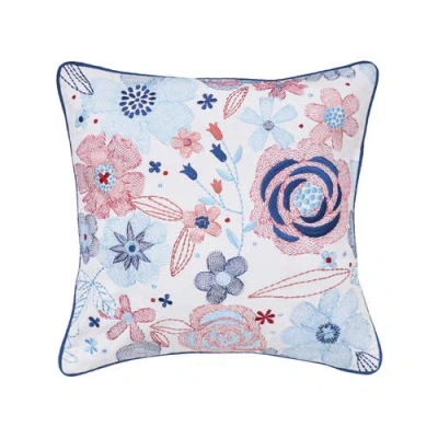 C & F Home C&f Home Patriotic Floral Accent Pillow In Blue