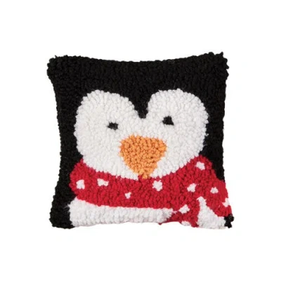 C & F Home C&f Home Penguin Small Throw Christmas Throw Pillow, 8" X 8" In Black
