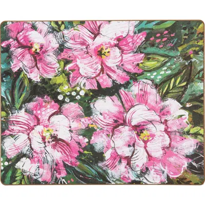C & F Home C&f Home Peony Placemats Set Of 6 Hardboard Floral Pattern Easy To Wipe, 13" X 16" In Multi