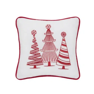 C & F Home C&f Home Peppermint Forest Christmas Throw Pillow, 10" X 10" In Red