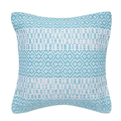 C & F Home Pim Diamond Stripe Aqua Pillow In Blue