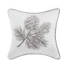 C & F Home C&f Home Pinecone Spring Embroidered Christmas Throw Pillow, 18" X 18" In White