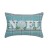 C & F Home C&f Home Plaid Noel Christmas Throw Pillow, 14" X 22" In Blue