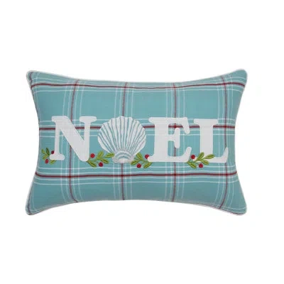 C & F Home Plaid Noel Pillow In White