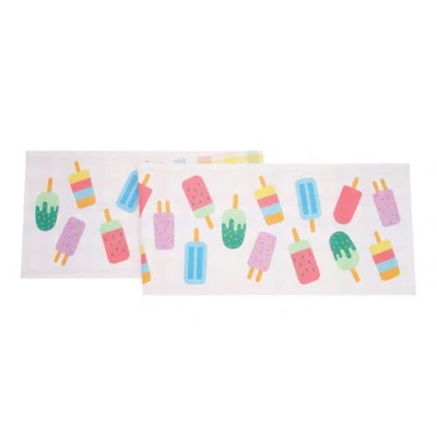 C & F Home C&f Home Popsicle Summer Reversible Graphic Print Machine Washable Table Runner 14" X 72" In Multi
