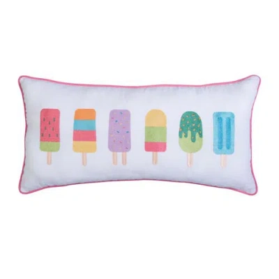 C & F Home C&f Home Popsicles Embroidered Piped Throw Pillow, 12" X 24" In Multi