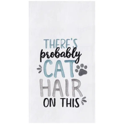 C & F Home C&f Home Probably Cat Hair On This Kitchen And Bathroom Embroidered Hand Towel In White