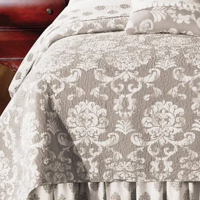 C & F Home Providence Gray Cotton Reversible Quilt