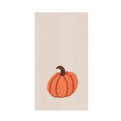 C & F Home C&f Home Pumpkin French Knot Cotton Flour Sack Kitchen Dishtowel In Neutral