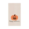 C & F Home C&f Home Pumpkin Jack O' Lantern French Knot Cotton Halloween Dishtowel In Neutral