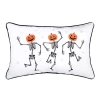 C & F Home C&f Home Pumpkin Skeletion Trio Throw Pillow, 14" X 22" In White