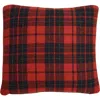 C & F Home C&f Home Red & Black Plaid Christmas Cotton Blend Accent Throw Pillow 18" X 18" In Red