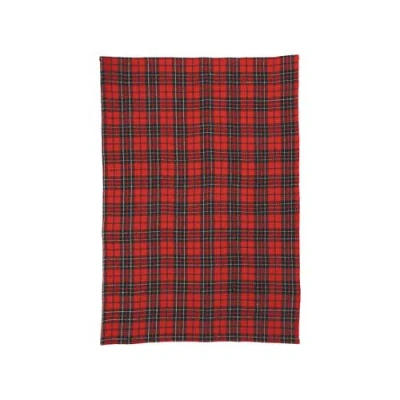 C & F Home C&f Home Red Black Plaid Woven Kitchen Towel
