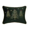 C & F Home C&f Home Red Bow Christmas Tree Forest Embroidered Mini Accent Throw Pillow 12" X 16" In Green