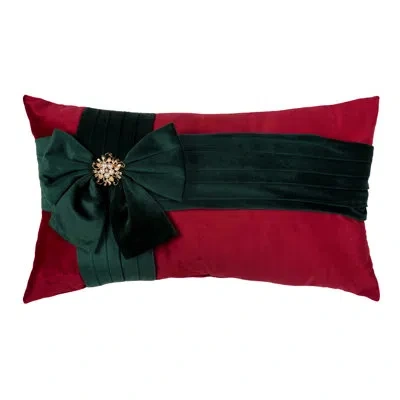 C & F Home Red Present Christmas Throw Pillow 22" X 13"