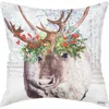 C & F Home C&f Home Reindeer Holly Flower Crown Indoor And Outdoor Christmas Throw Pillow, 18" X 18" In Multi