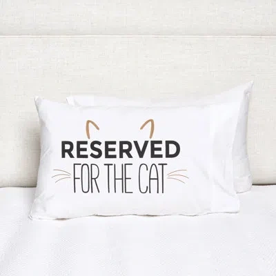 C & F Home Reserved For The Cat Pillowcase In Black;white;gray
