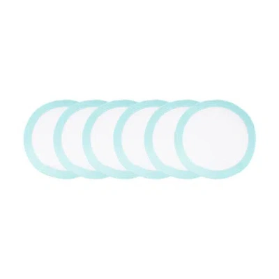 C & F Home C&f Home Rim Braided Round Placemats Sets Of 6 Collection In Blue