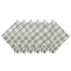 C & F Home C&f Home Sage & Gold Plaid Napkin Set Of 6 In Green