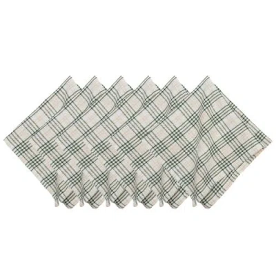 C & F Home C&f Home Sage & Gold Plaid Napkin Set Of 6 In Green