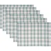C & F Home C&f Home Sage & Gold Plaid Placemats Set Of 6, 13" X 19" In Green