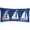C & F Home C&f Home Sailboat Trio Hooked Throw Pillow, 10" X 20" In Multi