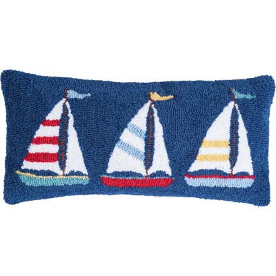 C & F Home C&f Home Sailboat Trio Hooked Throw Pillow, 10" X 20" In Multi