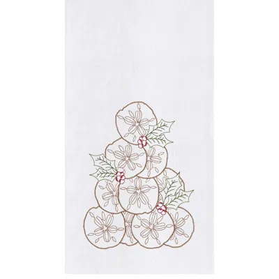 C & F Home C&f Home Sand Dollar Holly Tree Towel In White