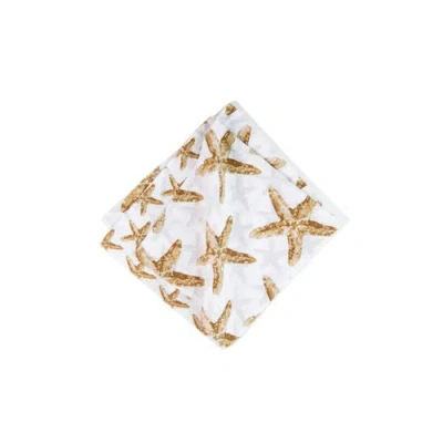C & F Home C&f Home Sandbridge Stars Napkin Set Of 6 In White