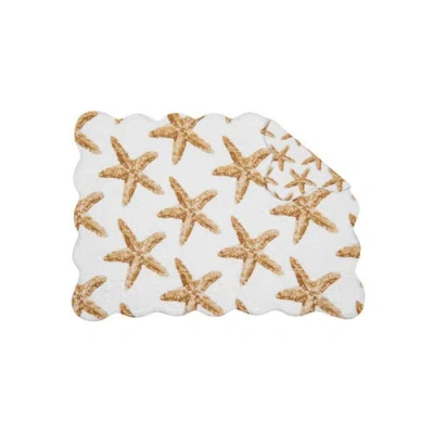 C & F Home C&f Home Sandbridge Stars Placemats Set Of 6 In White