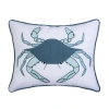 C & F Home C&f Home Sea Glass Crab Embroidered Piped Throw Pillow, 14" X 18" In Blue