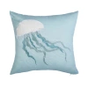 C & F Home C&f Home Sea Glass Jellyfish Embroidered Throw Pillow, 18" X 18" In Blue