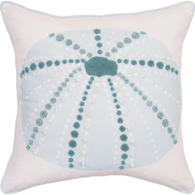 C & F Home C&f Home Sea Urchin Shores Graphic Print Geometric Embellished Throw Pillow, 18" X 18" In White