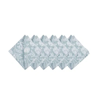 C & F Home C&f Home Seafoam Reef Cotton Napkins, Set Of 6 In Blue
