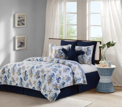 C & F Home C&f Home Seahorse Sands Quilt Bedding Collection In Blue