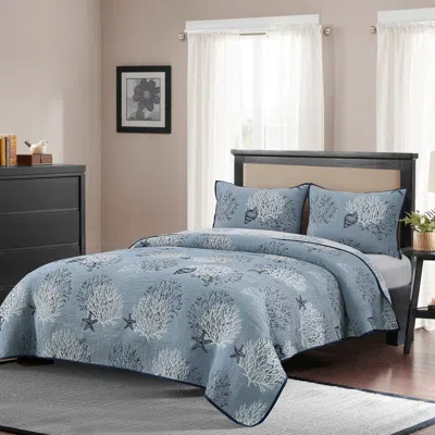 C & F Home C&f Home Seaside Denim Bedding Quilt Collection In Blue