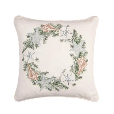 C & F Home C&f Home Shell Wreath Throw Pillow, 18" X 18" In Multi