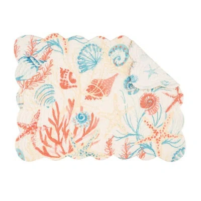 C & F Home C&f Home Shelly Shores Placemat, Set Of 6, 13" X 19" In Multi