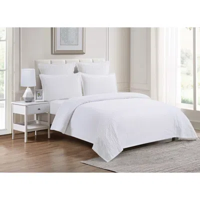 C & F Home C&f Home Shiloh Pebble Coverlet Set Bedding In White