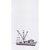 C & F Home C&f Home Shrimp Boat Kitchen And Bathroom Embroidered Hand Towel In Multi