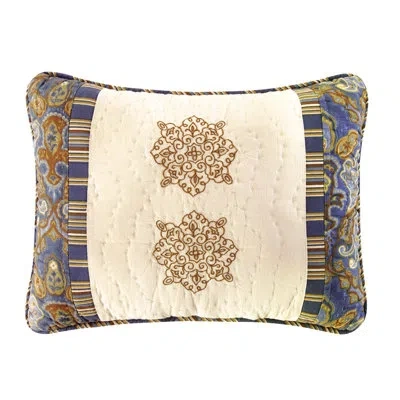 C & F Home Siena Floral Embroidered Throw Pillow In Blue;brown;cream