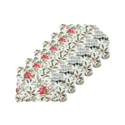 C & F Home C&f Home Silvia Poinsettia Placemat In Green