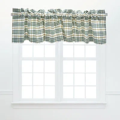 C & F Home Simmons Plaid Cotton Valance Window Treatment In Green;yellow;tan